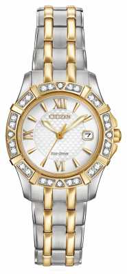 Citizen Eco-Drive 28 Diamonds Womens Two Tone EW2364-50A Citizen Eco-Drive 28 Diamonds Womens Two Tone EW2364-50A