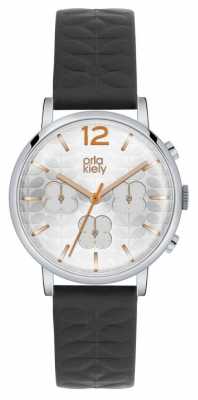 Orla Kiely Chronograph Black Strap Stainless Steel Case OK2003 Orla Kiely Chronograph Black Strap Stainless Steel Case OK2003