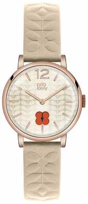 Orla Kiely Nude Strap Gold PVD Case OK2010 Orla Kiely Nude Strap Gold PVD Case OK2010