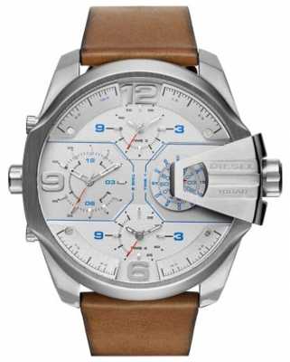 Diesel Mens Uber Brown Leather Strap DZ7374 Diesel Mens Uber Brown Leather Strap DZ7374