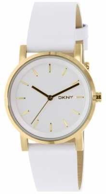 DKNY Womens Soho White Leather Strap NY2340 DKNY Womens Soho White Leather Strap NY2340