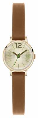 Orla Kiely Frankie Brown Leather Strap Champagne Dial OK2026 Orla Kiely Frankie Brown Leather Strap Champagne Dial OK2026