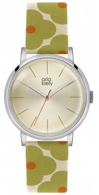 Orla Kiely Patricia Flower Prin Leather Strap OK2035 Orla Kiely Patricia Flower Prin Leather Strap OK2035