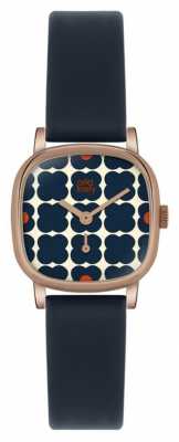 Orla Kiely Iris Blue Leather Strap OK2054 Orla Kiely Iris Blue Leather Strap OK2054