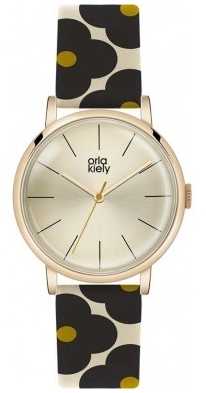 Orla Kiely Patricia Flower Print Leather Strap OK2074 Orla Kiely Patricia Flower Print Leather Strap OK2074