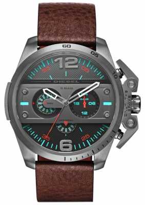 Diesel Mens Ironside Brown Leather Chronograph DZ4387 Diesel Mens Ironside Brown Leather Chronograph DZ4387
