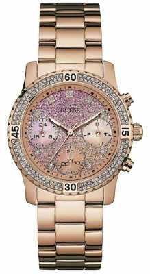 Guess Womens Confetti Rose Gold PVD Plated W0774L3 Guess Womens Confetti Rose Gold PVD Plated W0774L3