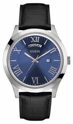 Guess Mens Metropolitan Black Leather Strap W0792G1 Guess Mens Metropolitan Black Leather Strap W0792G1