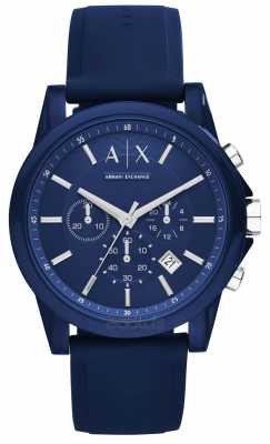 Armani Exchange Chronograph Blue Silicone AX1327 Armani Exchange Chronograph Blue Silicone AX1327