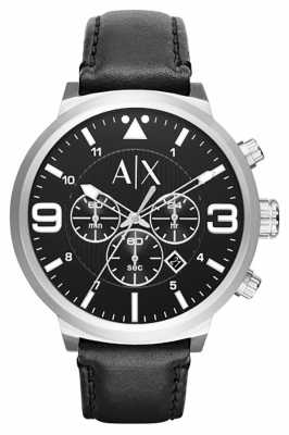 Armani Exchange Mens Urban Black Leather Strap AX1371 Armani Exchange Mens Urban Black Leather Strap AX1371