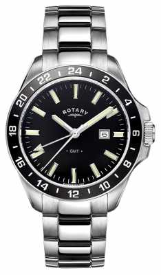 Rotary Mens Havana Stainless Steel GMT GB05017/04 Rotary Mens Havana Stainless Steel GMT GB05017/04