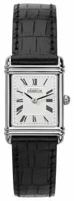 Michel Herbelin Womens Esprit Art Deco Black Leather Strap 17478/08 Michel Herbelin Womens Esprit Art Deco Black Leather Strap 17478/08