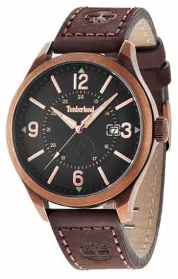 Timberland Mens Brown Leather Strap Black Dial 14645JSQR/02 Timberland Mens Brown Leather Strap Black Dial 14645JSQR/02