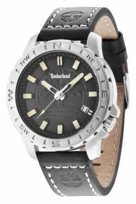 Timberland Mens Black Leather Strap Black Dial 14647JS/02 Timberland Mens Black Leather Strap Black Dial 14647JS/02