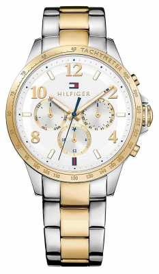 Tommy Hilfiger Womens Two Tone Strap Silver Dial 1781644 Tommy Hilfiger Womens Two Tone Strap Silver Dial 1781644