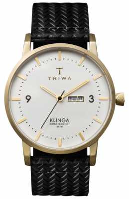 Triwa Unisex White Dial Klinga With Leather Strap KLST103-GC010113 Triwa Unisex White Dial Klinga With Leather Strap KLST103-GC010113