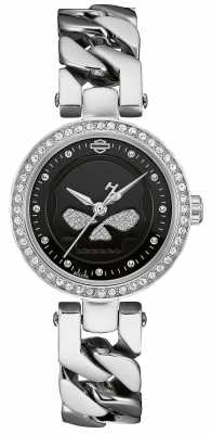 Harley Davidson Womens Round Black Dial 76L178 Harley Davidson Womens Round Black Dial 76L178