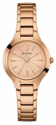 Bulova Womens Rose Gold Finish 97L151 Bulova Womens Rose Gold Finish 97L151