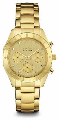 Caravelle New York Womens Gold Chronograph Dial Gold Strap 44L213 Caravelle New York Womens Gold Chronograph Dial Gold Strap 44L213