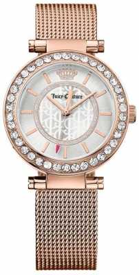 Juicy Couture Womens Rose Gold Plated Strap White Dial 1901374 Juicy Couture Womens Rose Gold Plated Strap White Dial 1901374