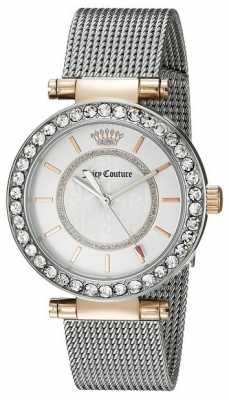 Juicy Couture Womens Silver Plated Strap White Dial 1901375 Juicy Couture Womens Silver Plated Strap White Dial 1901375