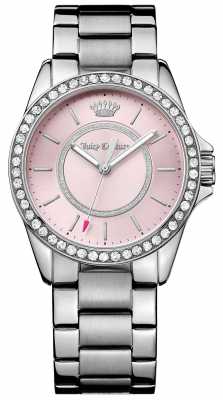 Juicy Couture Womens Silver Metal Strap Pale Pink Dial 1901408 Juicy Couture Womens Silver Metal Strap Pale Pink Dial 1901408