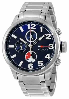 Tommy Hilfiger Mens Jackson Stainless Steel Blue Dial 1791242 Tommy Hilfiger Mens Jackson Stainless Steel Blue Dial 1791242