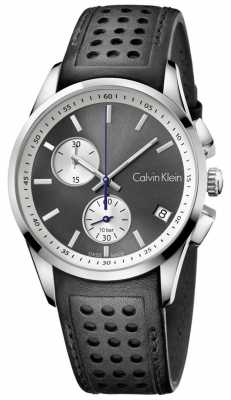 Calvin Klein Mens Bold Chronograph Black Leather K5A371C3 Calvin Klein Mens Bold Chronograph Black Leather K5A371C3