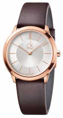 Calvin Klein Mens Minimal Silver Dial Rose Gold Case K3M226G6 Calvin Klein Mens Minimal Silver Dial Rose Gold Case K3M226G6