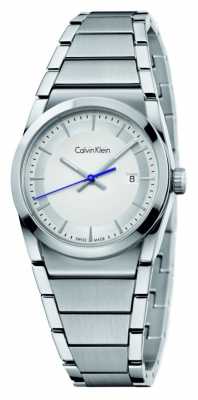 Calvin Klein Mens Step Silver Plated K6K31146 Calvin Klein Mens Step Silver Plated K6K31146
