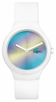 Lacoste Womens White Silicone Strap Blue Dial 2020108 Lacoste Womens White Silicone Strap Blue Dial 2020108