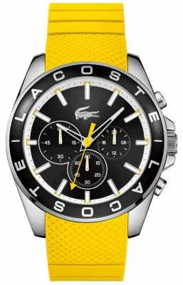 Lacoste Mens Yellow Rubber Strap Chronograph 2010852 Lacoste Mens Yellow Rubber Strap Chronograph 2010852