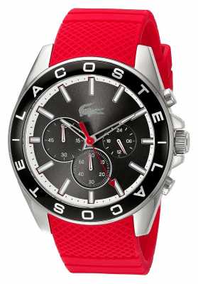 Lacoste Mens White Rubber Strap White Chronograph 2010853 Lacoste Mens White Rubber Strap White Chronograph 2010853