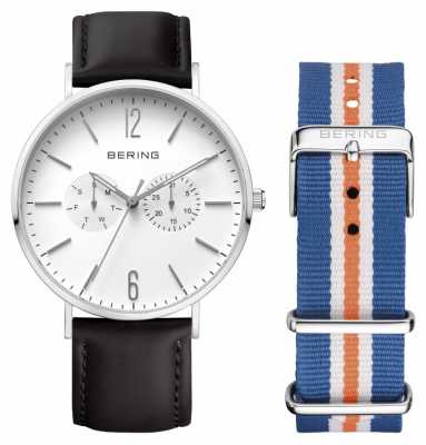 Bering Unisex Leather Strap Double 14240-404 Bering Unisex Leather Strap Double 14240-404