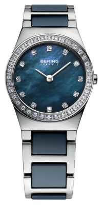 Bering Womens Navy Stainless Steel 32426-707 Bering Womens Navy Stainless Steel 32426-707