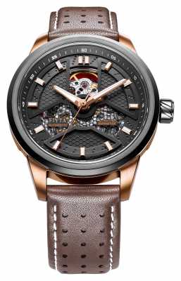 FIYTA Mens Brown Leather Strap Round Dial GA866002.MBR FIYTA Mens Brown Leather Strap Round Dial GA866002.MBR