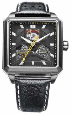 FIYTA Mens Black Leather Strap Square Case GA866001.HBB FIYTA Mens Black Leather Strap Square Case GA866001.HBB