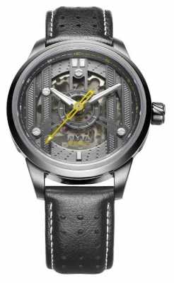FIYTA Mens Black Leather Strap Round Case WGA866002.WHB FIYTA Mens Black Leather Strap Round Case WGA866002.WHB
