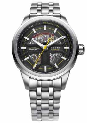 FIYTA Mens Stainless Steel Strap Black Dial GA866003.WBW FIYTA Mens Stainless Steel Strap Black Dial GA866003.WBW