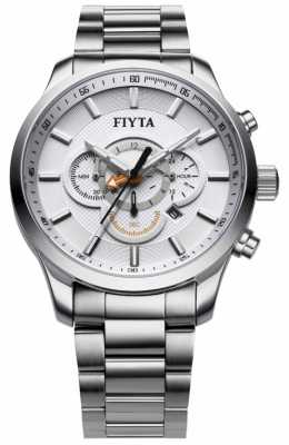 FIYTA Stainless Steel Chronograph Watch G788.WWW FIYTA Stainless Steel Chronograph Watch G788.WWW