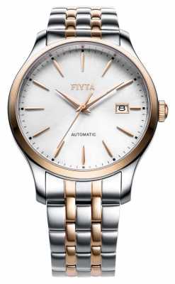 FIYTA Mens Two Tone Strap Round Dial WGA1010.MWM FIYTA Mens Two Tone Strap Round Dial WGA1010.MWM