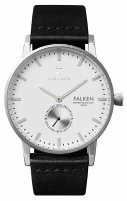 Triwa Mens Falken Black Leather Strap White Dial FAST103-CL010112 Triwa Mens Falken Black Leather Strap White Dial FAST103-CL010112