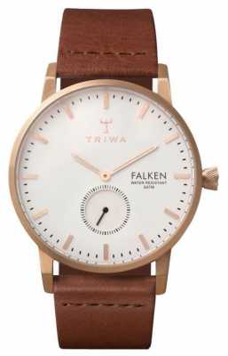 Triwa Unisex Falken Brown Leather Strap White Dial FAST101-CL010214 Triwa Unisex Falken Brown Leather Strap White Dial FAST101-CL010214