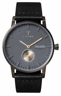 Triwa Mens Falken Black Leather Strap Grey Dial FAST102-CL010113 Triwa Mens Falken Black Leather Strap Grey Dial FAST102-CL010113