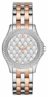 Armani Exchange Ladies Rose Gold and Silver Watch AX5249 Armani Exchange Ladies Rose Gold and Silver Watch AX5249