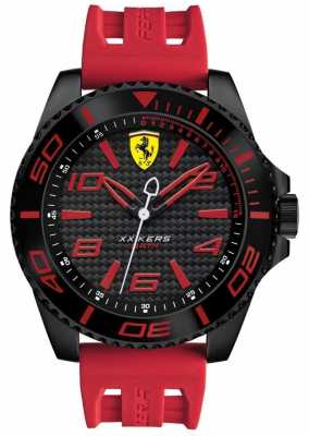 Scuderia Ferrari Mens Red Rubber Strap Black Dial 0830308 Scuderia Ferrari Mens Red Rubber Strap Black Dial 0830308