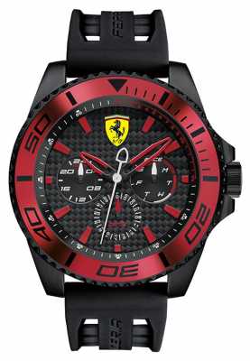 Scuderia Ferrari Mens Black Rubber Strap Black Dial Red Detail 0830310 Scuderia Ferrari Mens Black Rubber Strap Black Dial Red Detail 0830310