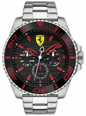 Scuderia Ferrari Men's Steel Multifunction Carbon Fibre Dial Watch 0830311 Scuderia Ferrari Men's Steel Multifunction Carbon Fibre Dial Watch 0830311