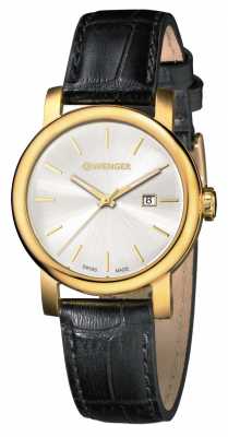 Wenger Womens Urban Vintage Silver Dial Black Strap 01.1021.119 Wenger Womens Urban Vintage Silver Dial Black Strap 01.1021.119