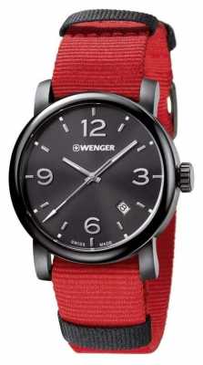 Wenger Mens Metropolitan Red Fabric Strap 01.1041.132 Wenger Mens Metropolitan Red Fabric Strap 01.1041.132
